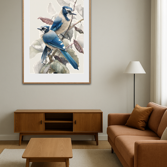 Blå hvisken i grenene - Room Environment (Tall Format)