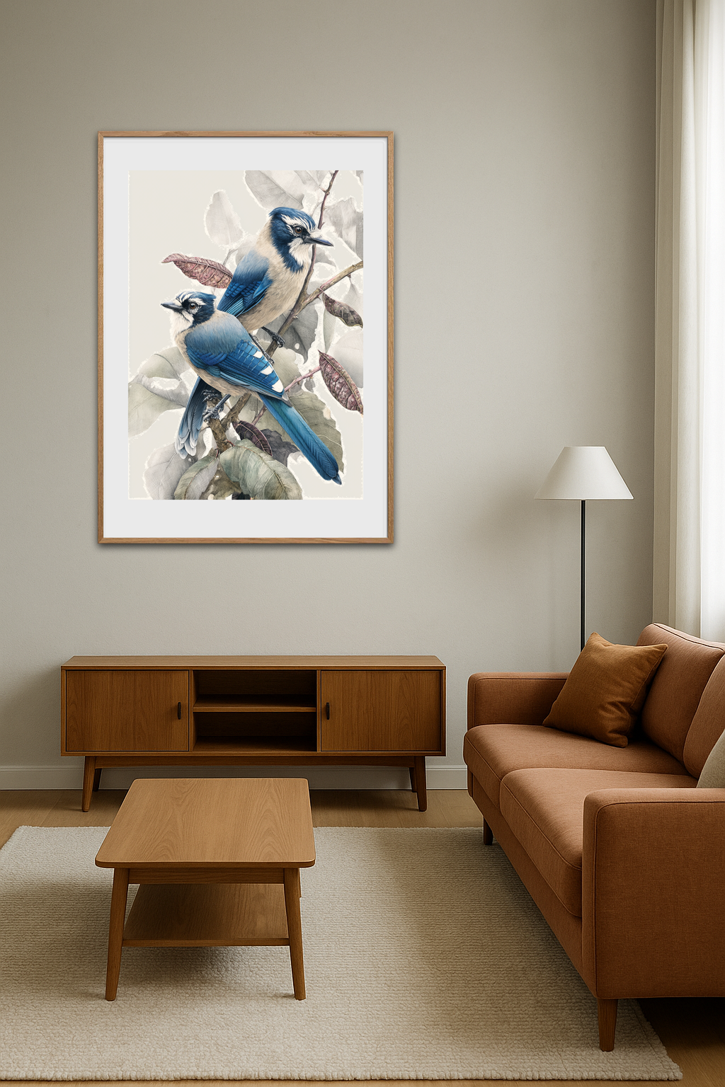 Blå hvisken i grenene - Room Environment (Tall Format)