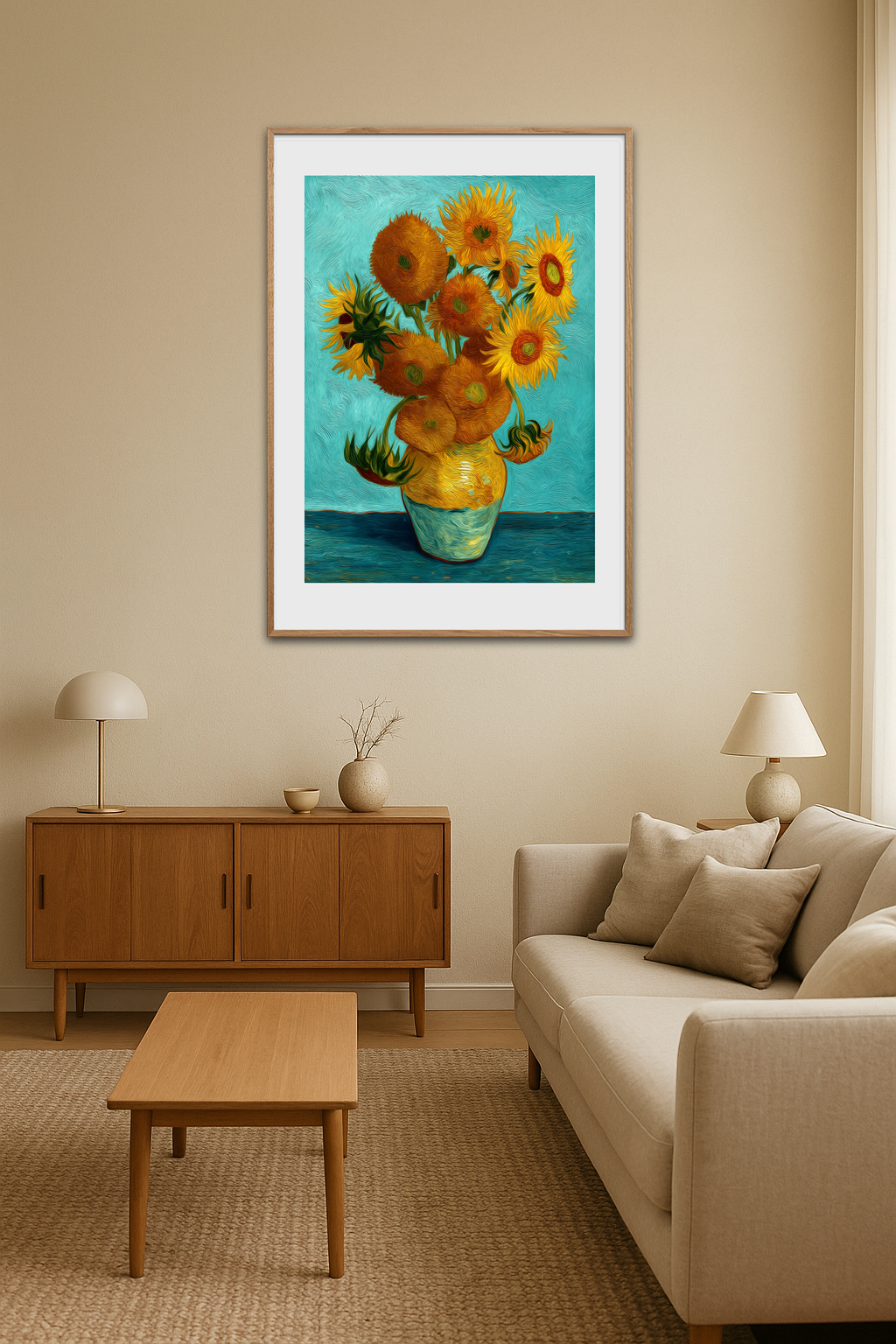 Solsikkernes varme hvisken - Room Environment (Tall Format)