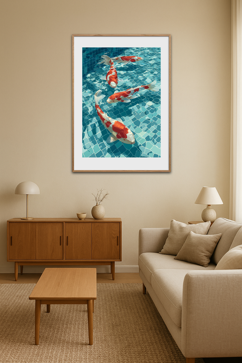 Silkesus af farvet skæl - Room Environment (Tall Format)