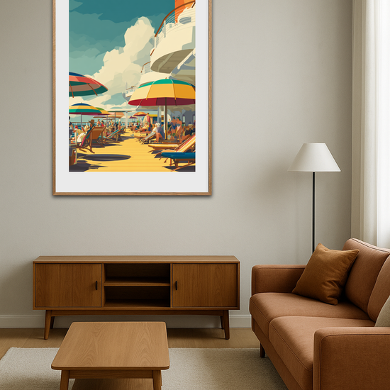 Længslen under parasoller - Room Environment (Tall Format)