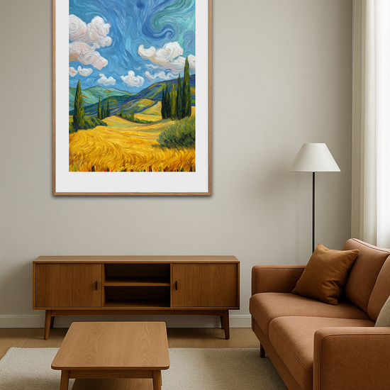 Susende gyldent hav - Room Environment (Tall Format)