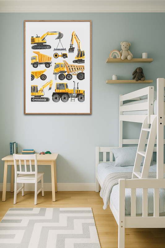 Buldrende gule maskiners sang - Room Environment (Tall Format)