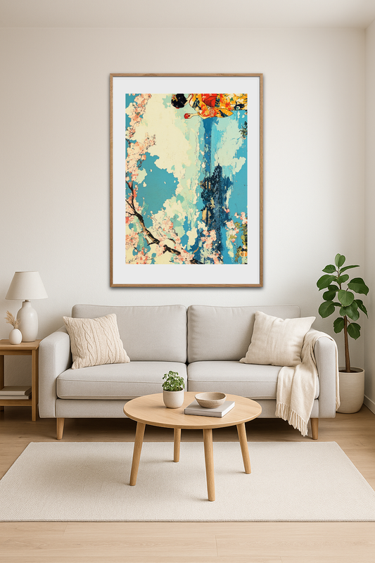 Afstandens teceremoni ved blå brudflader - Room Environment (Tall Format)