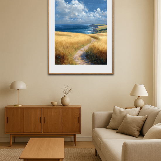 Havets hvisken over marker - Room Environment (Tall Format)