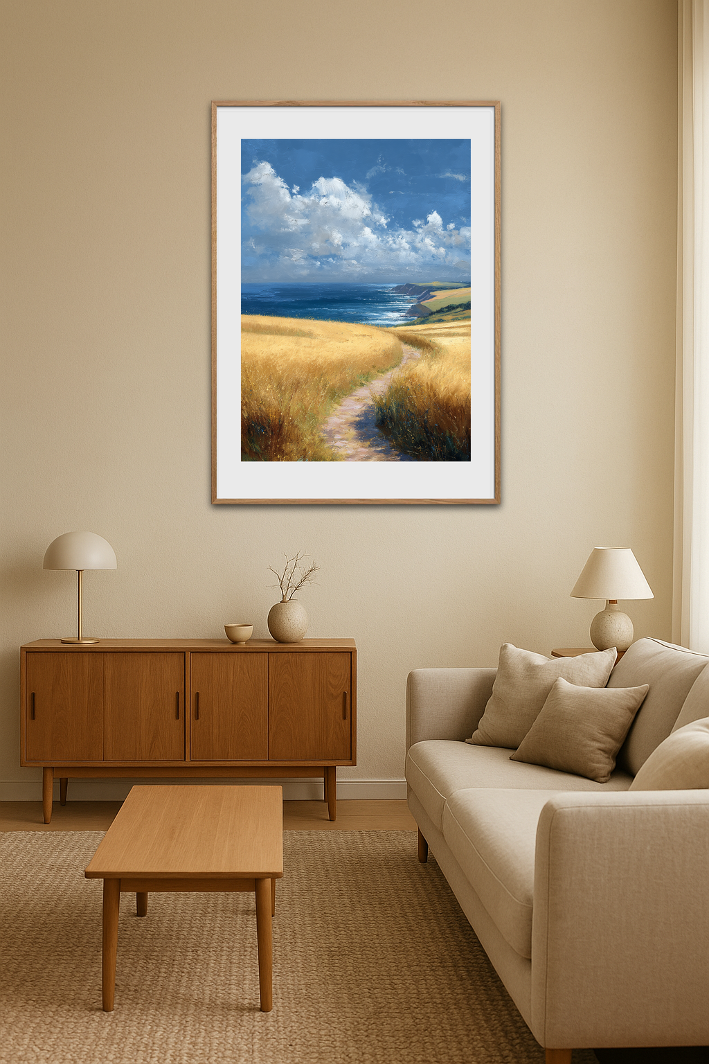 Havets hvisken over marker - Room Environment (Tall Format)