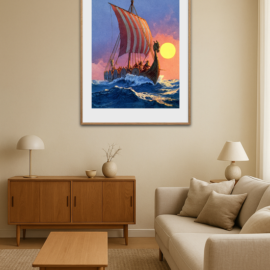 Havets sang ved solnedgang - Room Environment (Tall Format)