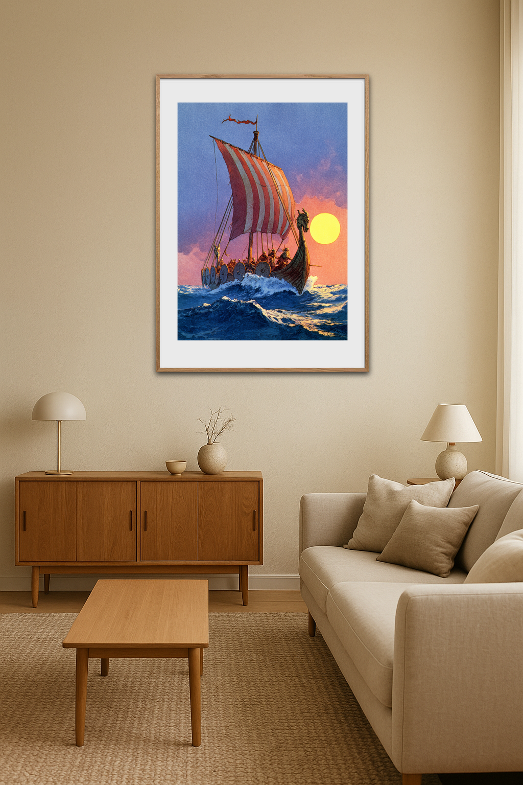 Havets sang ved solnedgang - Room Environment (Tall Format)