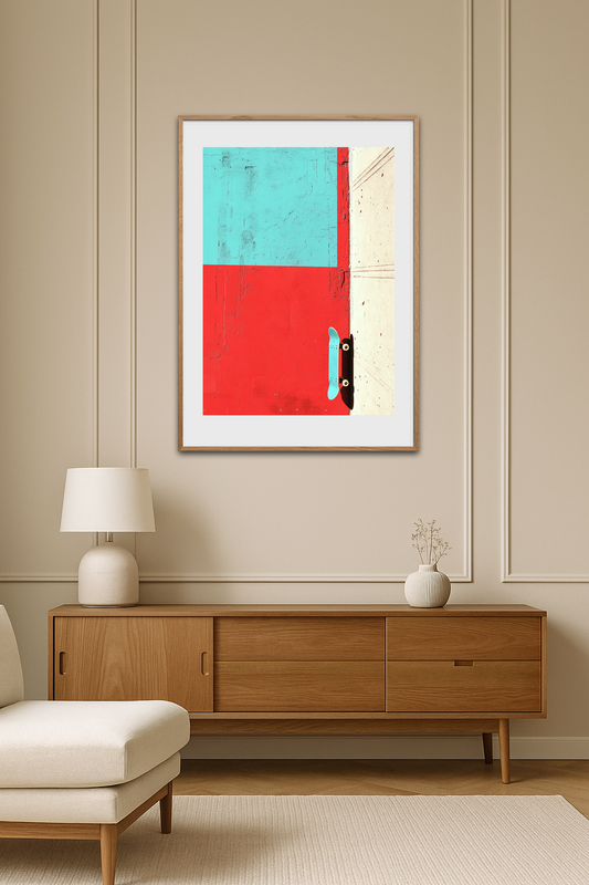 Grænsevagt i turkis - Room Environment (Tall Format)