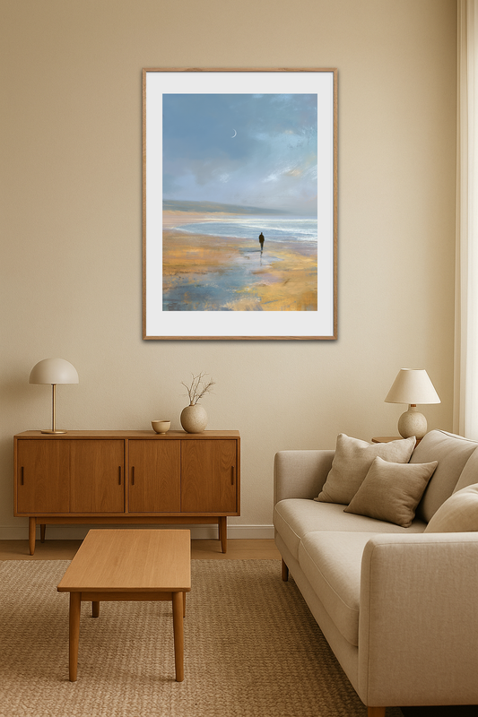 Måneskæret hvisker over havet - Room Environment (Tall Format)